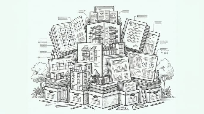 Illustration of reserve study reference documents and dashboards