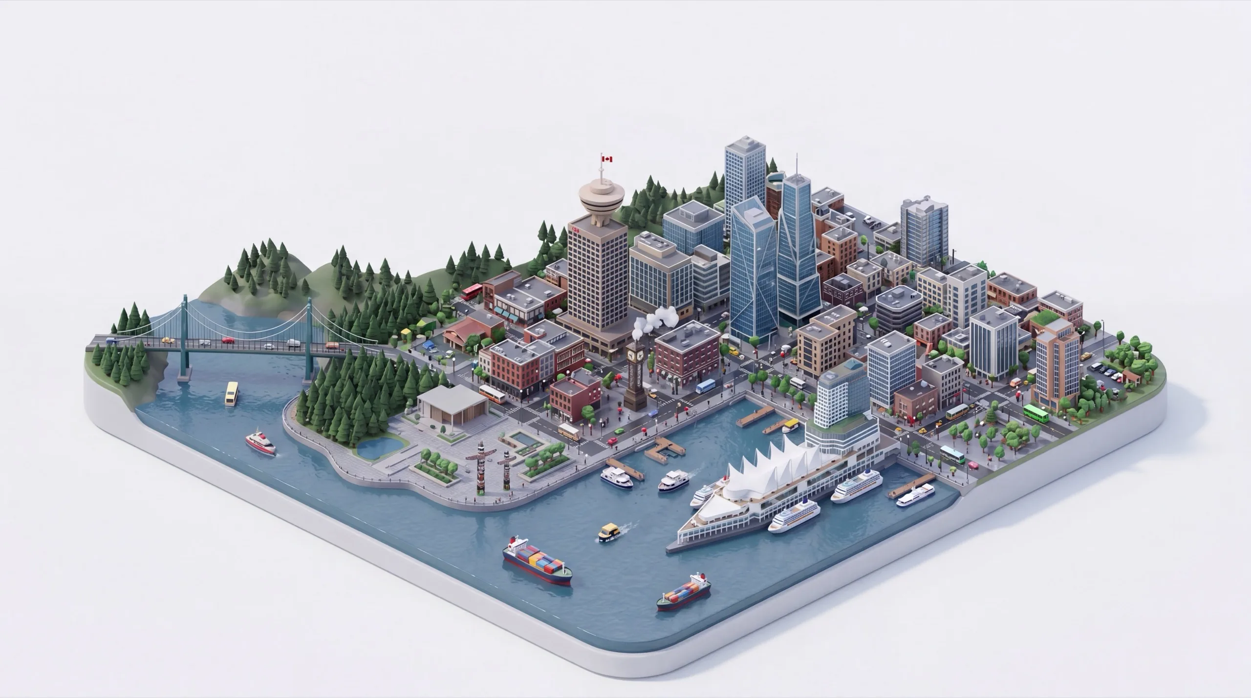 Vancouver skyline illustration